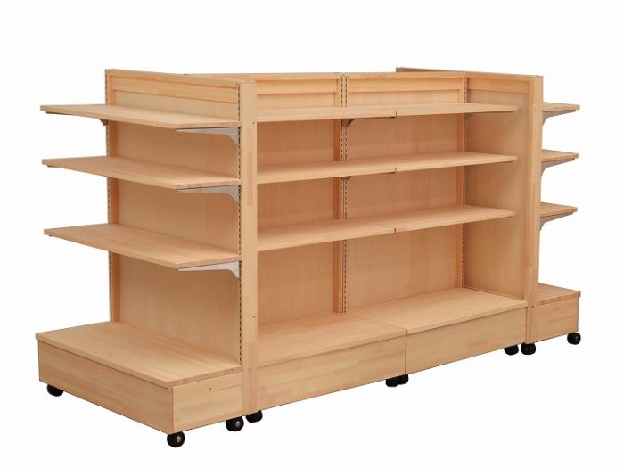 木製ゴンドラ 両面仕様 : 木製什器・木製陳列棚専門のリタナアイチ